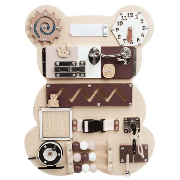 Ξύλινο Busy Board "Αρκουδάκι"