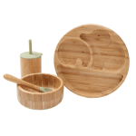 Σετ Φαγητού από Μπαμπού – Σχέδιο Ελεφαντάκι - Image 2