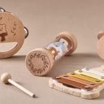 Ξύλινο σετ μουσικών οργάνων - σχέδιο αρκουδάκι - Image 2