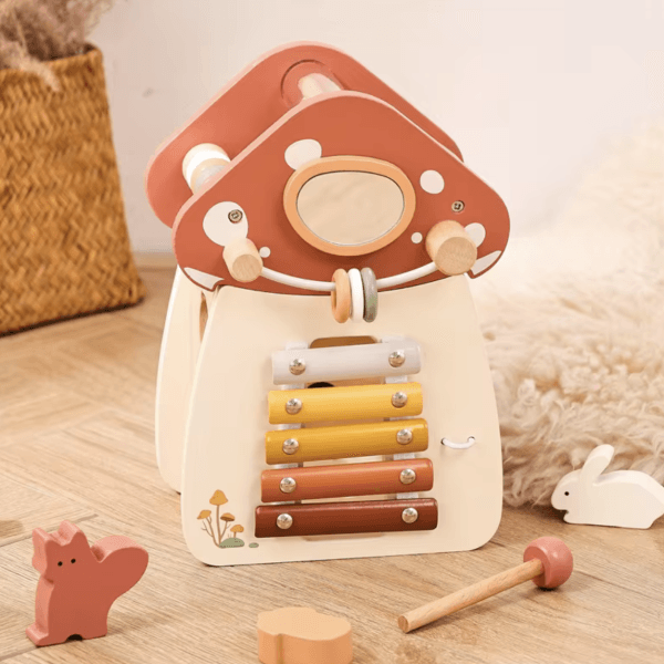 Ξύλινος εκπαιδευτικός κύβος σε σχήμα μανιτάρι