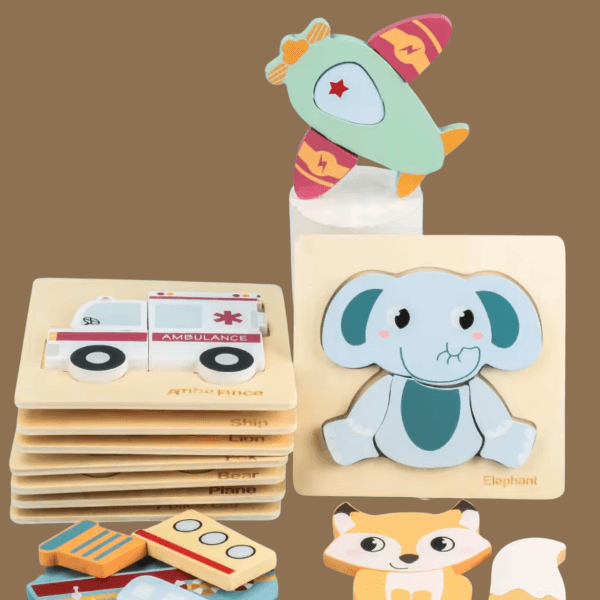 Παζλ Ξύλινα 4 σε 1