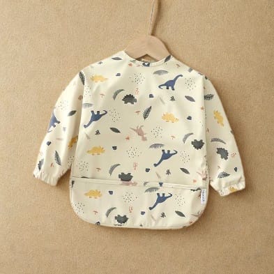 Ολόσωμη Αδιάβροχη Σαλιάρα με Μανίκια – Δεινοσαυράκι