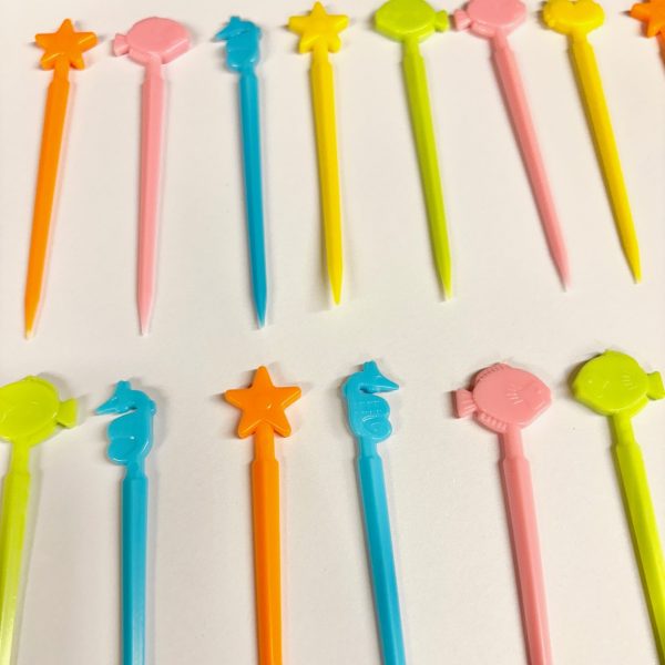 Σετ Πολύχρωμα Πιρουνάκια Φαγητού - Σχέδιο Ζωάκια Θαλάσσης