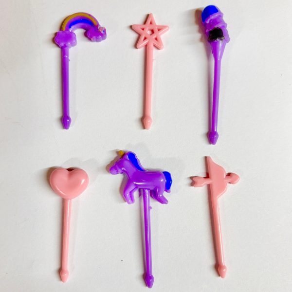 Σετ Πολύχρωμα Πιρουνάκια Φαγητού - Σχέδιο Μονόκερος