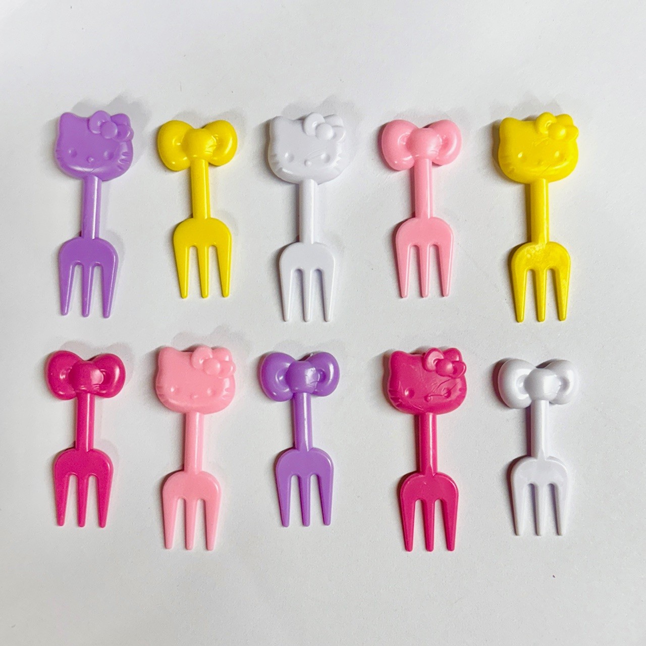 thumbnail_image15 Σετ Πολύχρωμα Πιρουνάκια Φαγητού - Σχέδιο Γατούλες - Image 1