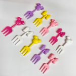 Σετ Πολύχρωμα Πιρουνάκια Φαγητού με Φιόγκους - Image 2