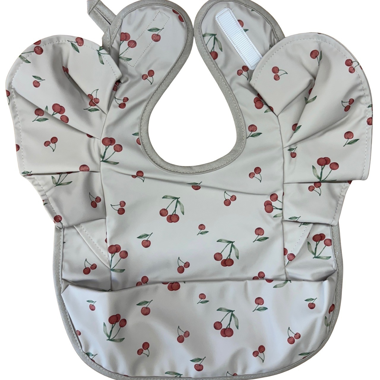 thumbnail_image22 Αδιάβροχη Σαλιάρα με Βολάν - Κεράσια - Image 1