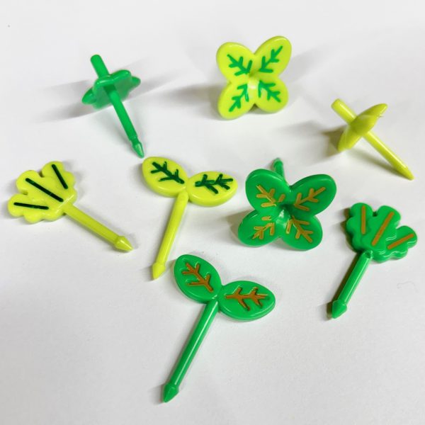 Σετ Πολύχρωμα Πιρουνάκια Φαγητού - Σχέδιο Φύλλα