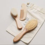 Ξύλινο Σετ Βούρτσα & Χτένα για Μωρά